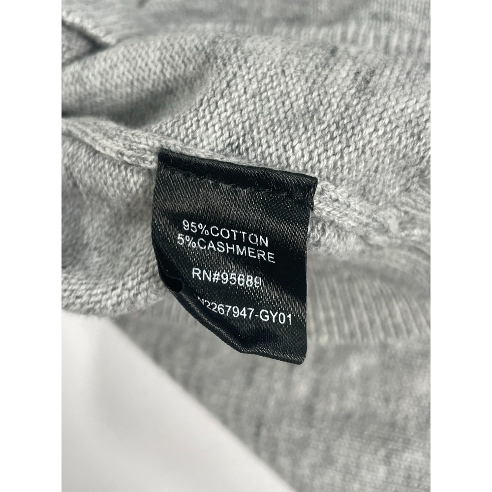 Todd Snyder Men's Large‎ Gray Henley Cotton Cashmere Crewneck Sweater - Picture 5 of 8